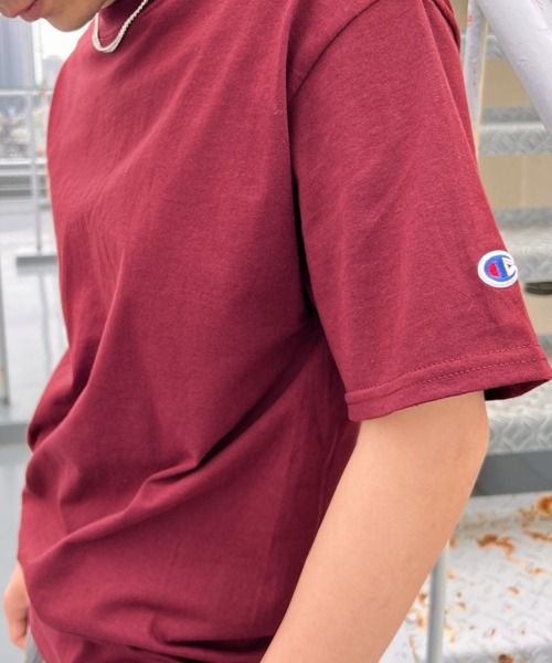 

Футболка Champion оверсайз с коротким рукавом, хлопок, бордовый
