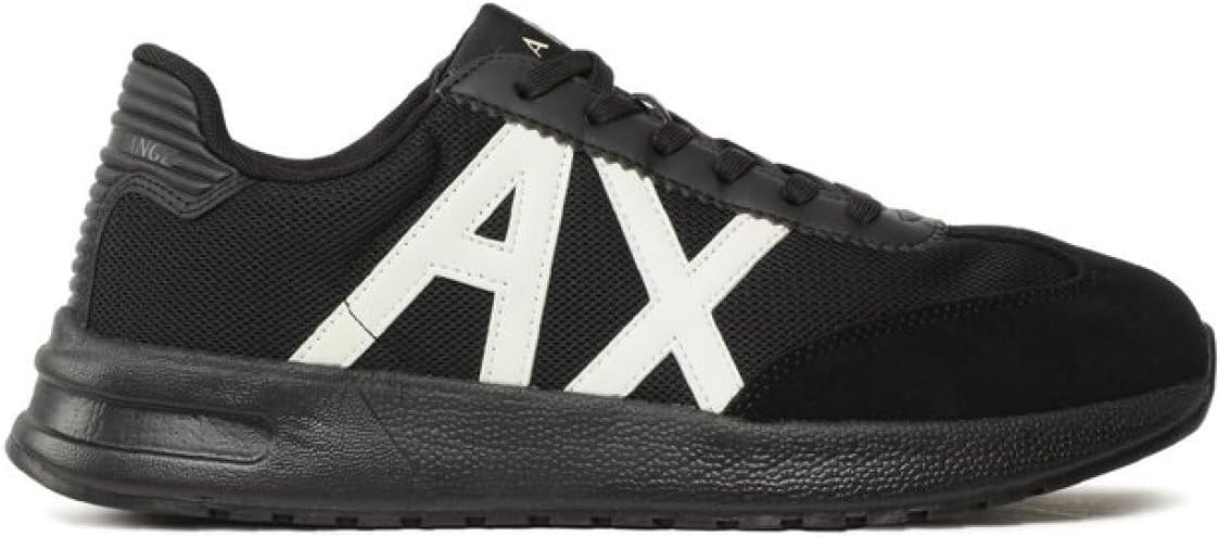 

Мужские кроссовки AX Armani Exchange с замшевым носком и логотипом, белый/черный