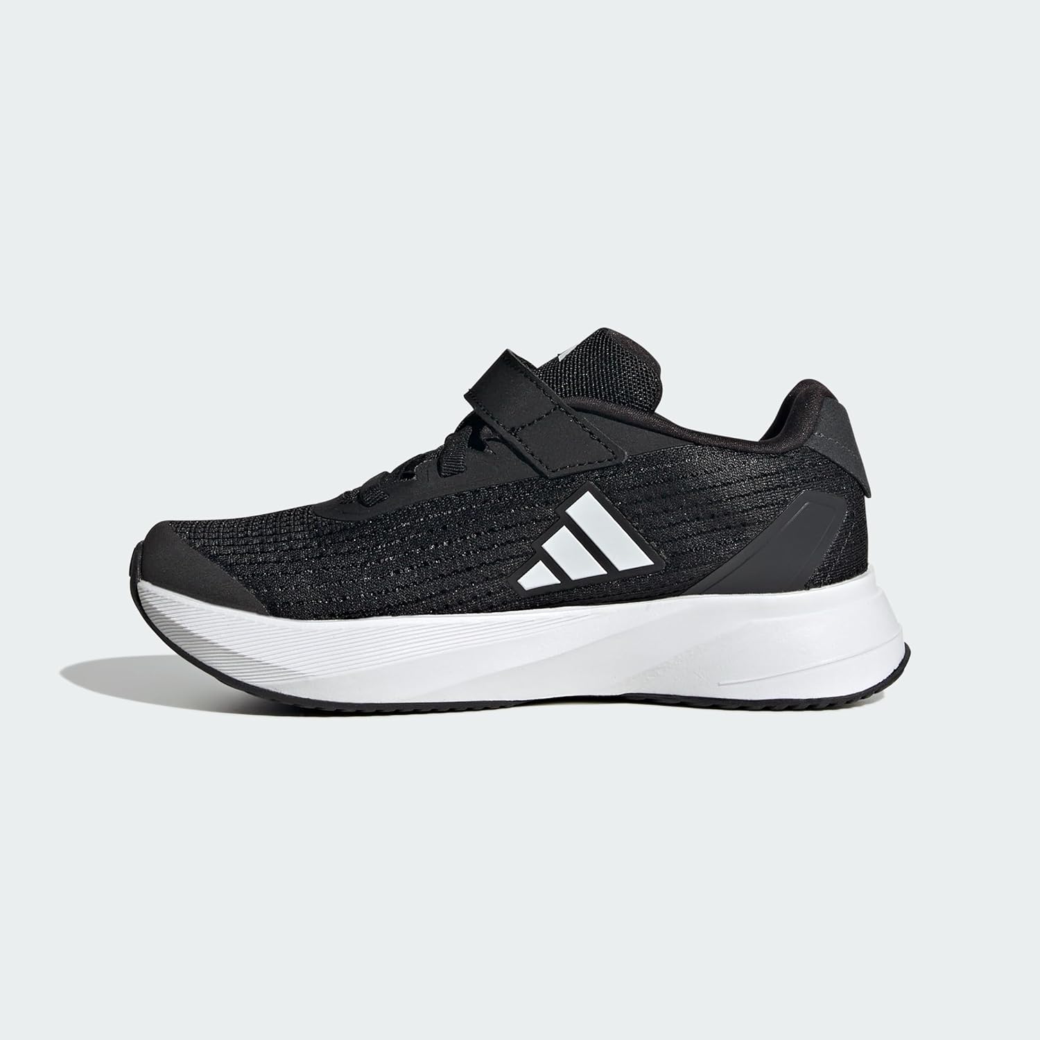 Кроссовки Adidas Unisex-Child Duramo Sl с эластичными шнурками, белый/черный — фото 3