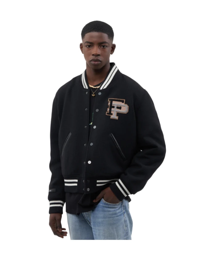 

Куртка в стиле университетской формы, черно-белая Filling Pieces, черный