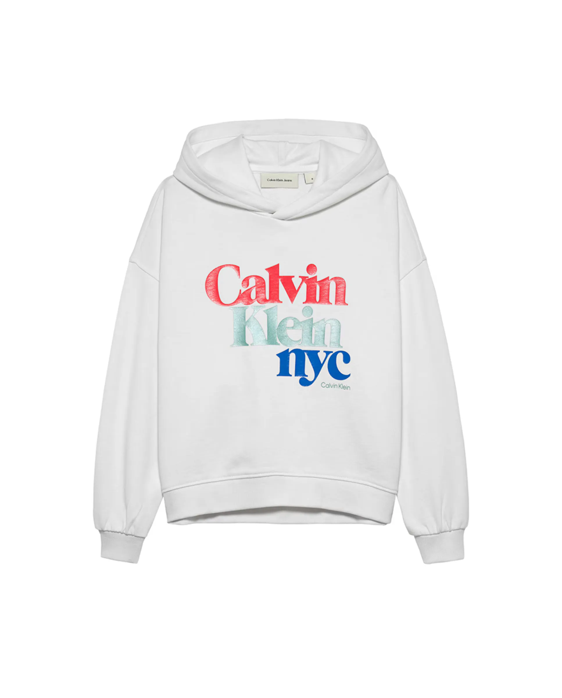 

Детская толстовка с принтом Calvin Klein, белый