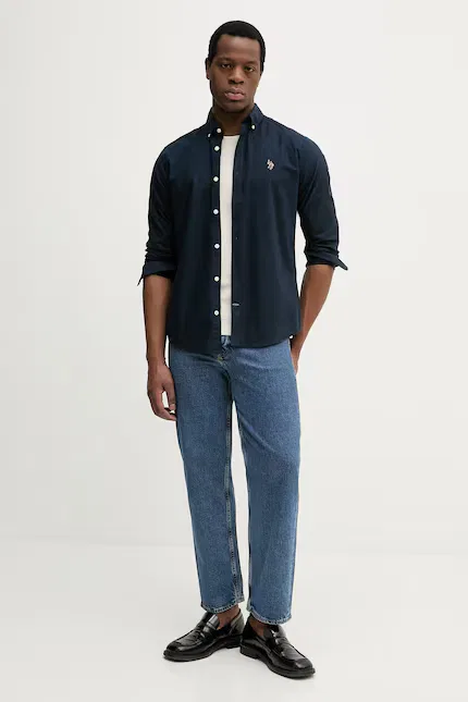 Рубашка из хлопка PEACHED OXFORD LS U.S. Polo Assn., синий — фото 2