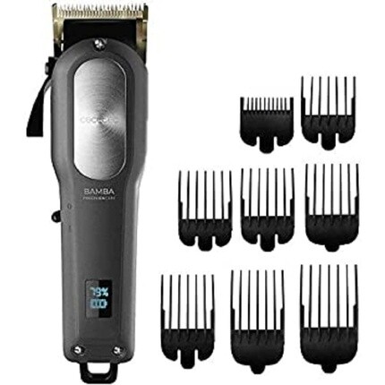 

Машинка для стрижки волос Bamba Precisioncare Wet&Dry, с покрытием из нержавеющей стали и титана, литиевая батарея, срок службы батареи до 120 минут, длина 0,5–30 мм, 8 гребней, Cecotec