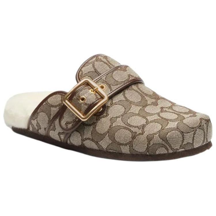 Ashton Closed Toe Slippers Women's Oak COACH — фото 2