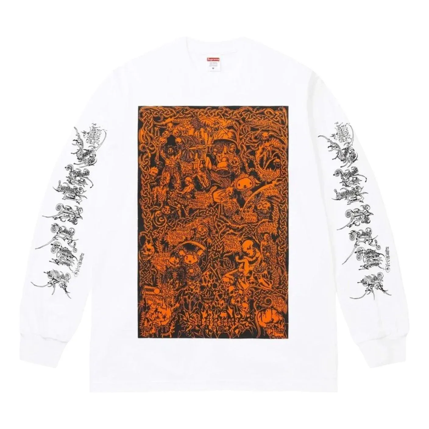 Футболка Supreme SS26 Wombat с длинными рукавами, белая