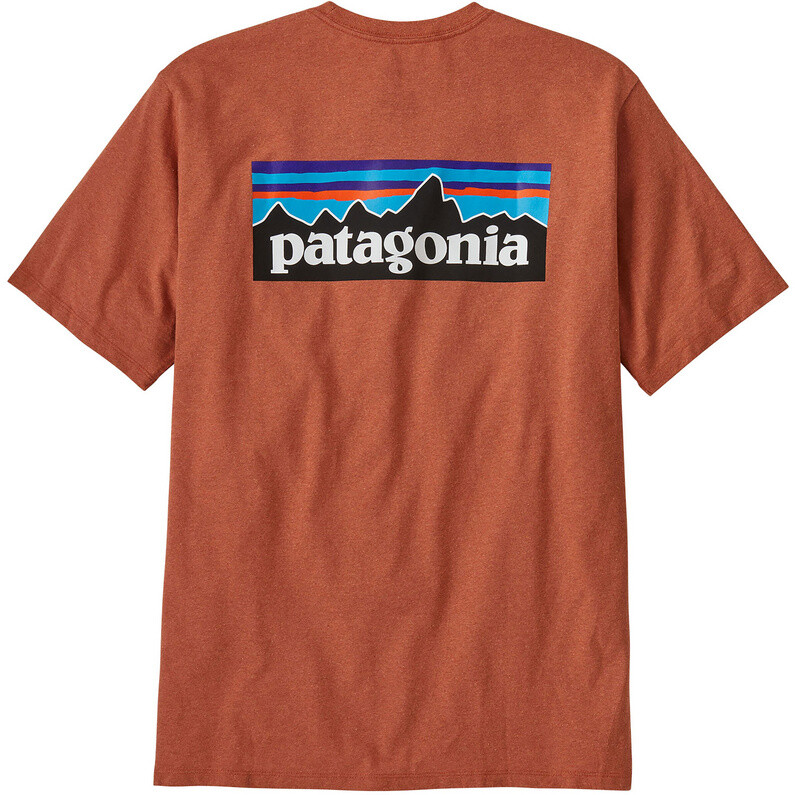 

Мужская футболка P-6 с логотипом Responsibili Patagonia, цвет Redtail Rust