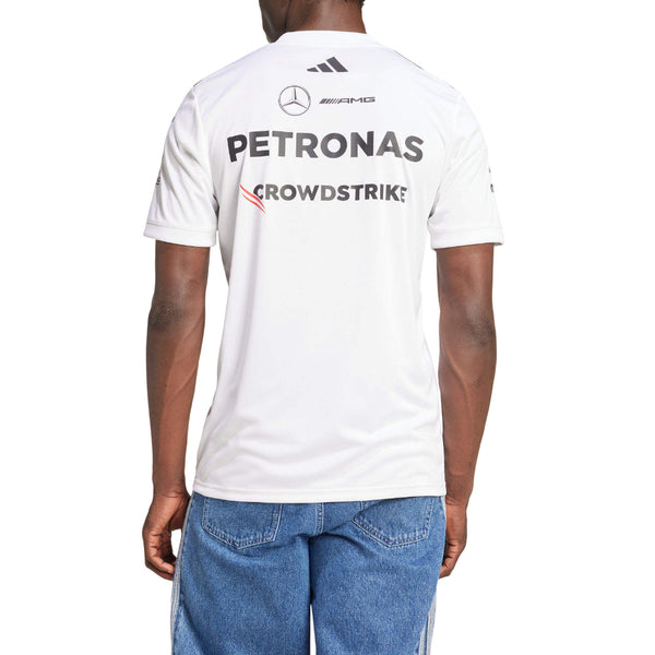 Футболка mercedes amg petronas formula one team white driver jersey Adidas, белый — фото 2