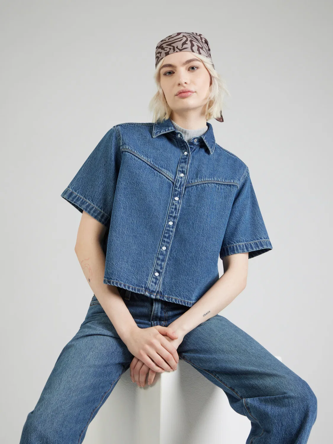 Блузка 'Logan Short Sleeve Denim Shirt' Levi'S , Blue Denim — фото 3