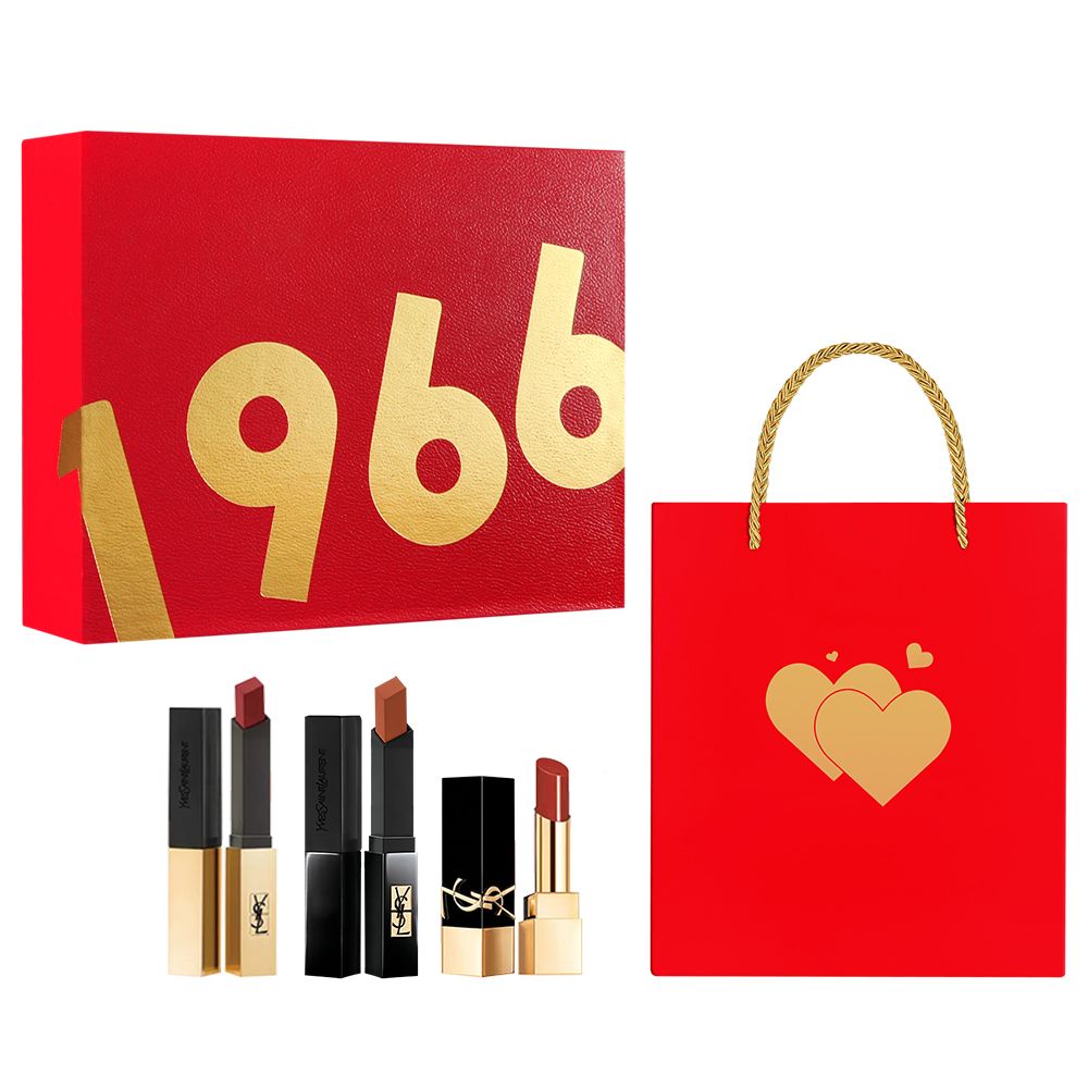 

Набор помады little gold bar для женщин SAINT LAURENT, Little золотой Bar #1966 2.2g+Little черный Stripes #314 2g+черный золотой Glaze #1971 (0.8g)