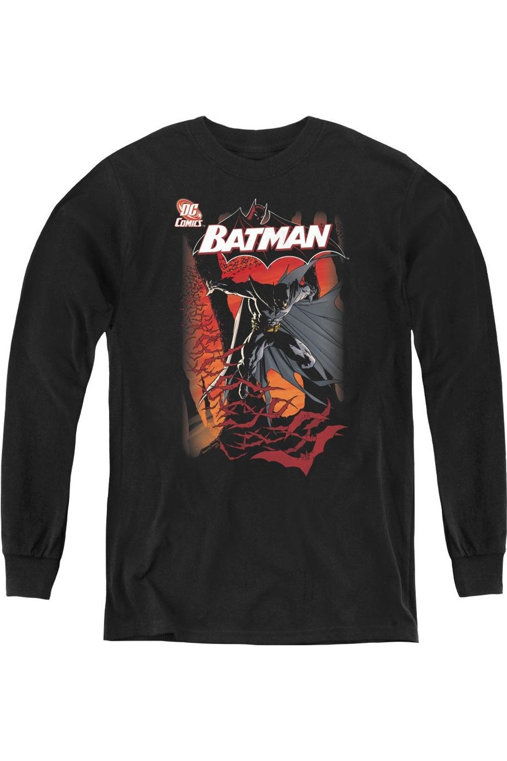 

Футболка с длинным рукавом для подростков Batman #655 Cover Gildan, черный