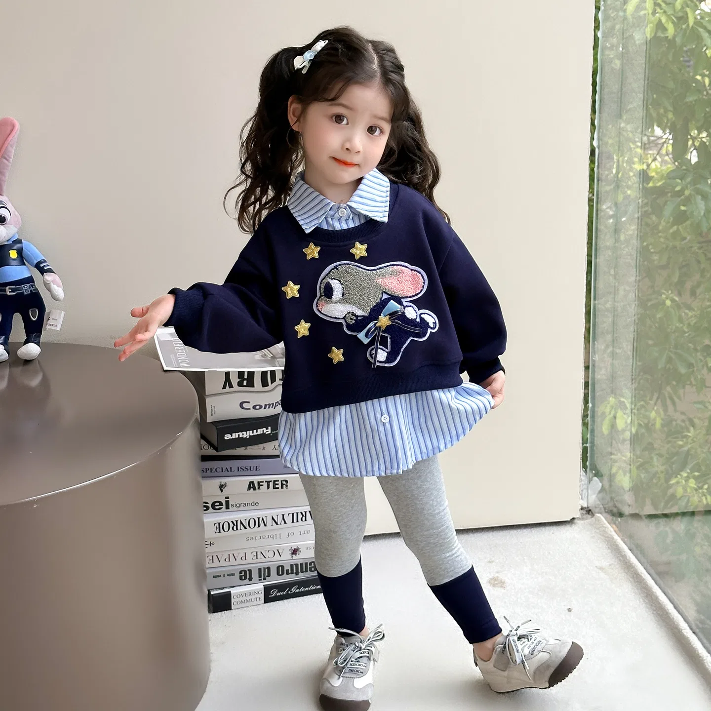 Детская спортивная одежда Casual с воротником-стойкой Disney, Blue — фото 4
