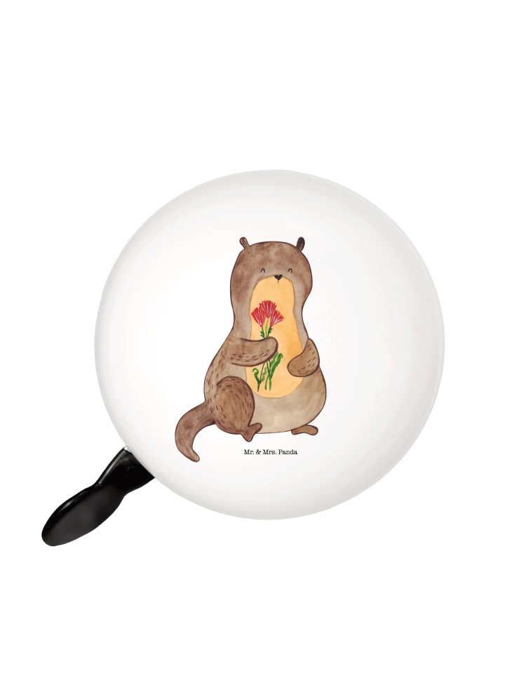 

Mr. & Mrs. Panda Велосипедный звонок, изображение выдры, букет цветов без надписи, белого цвета