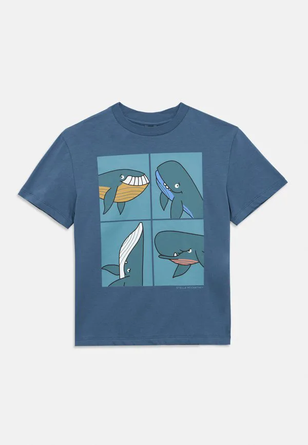 Футболка с принтом Stella Mccartney Kids, Blu