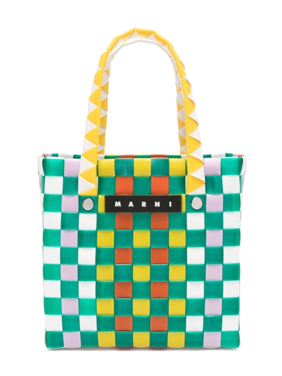 

Marni плетеная сумка-корзина Market Criss-Cross размера мини, зеленый