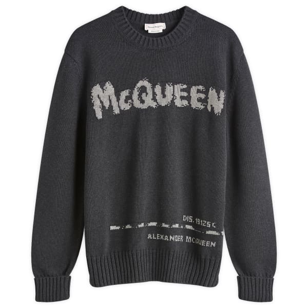 

Джемпер с круглым вырезом и логотипом Grafitti Alexander Mcqueen, черный