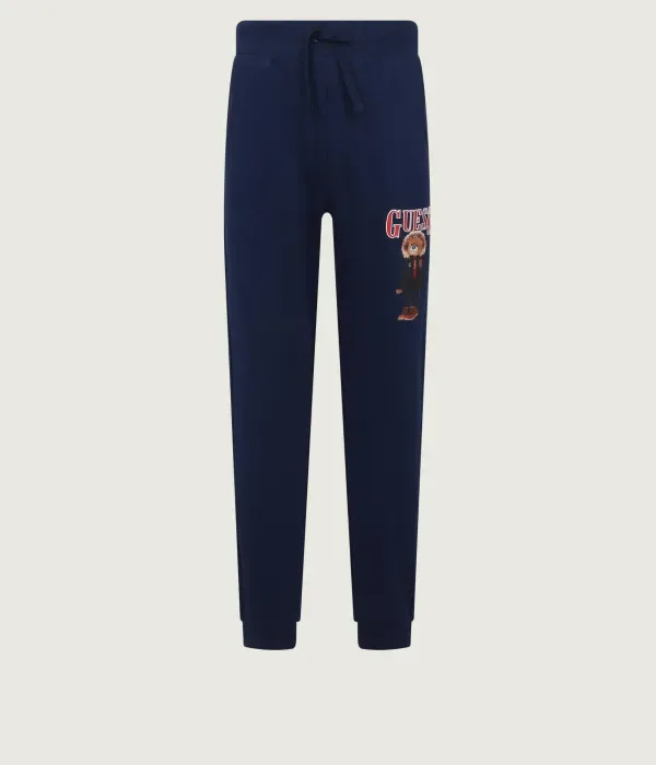 Спортивные штаны из французской махровой ткани regular fit Guess, темно-синий