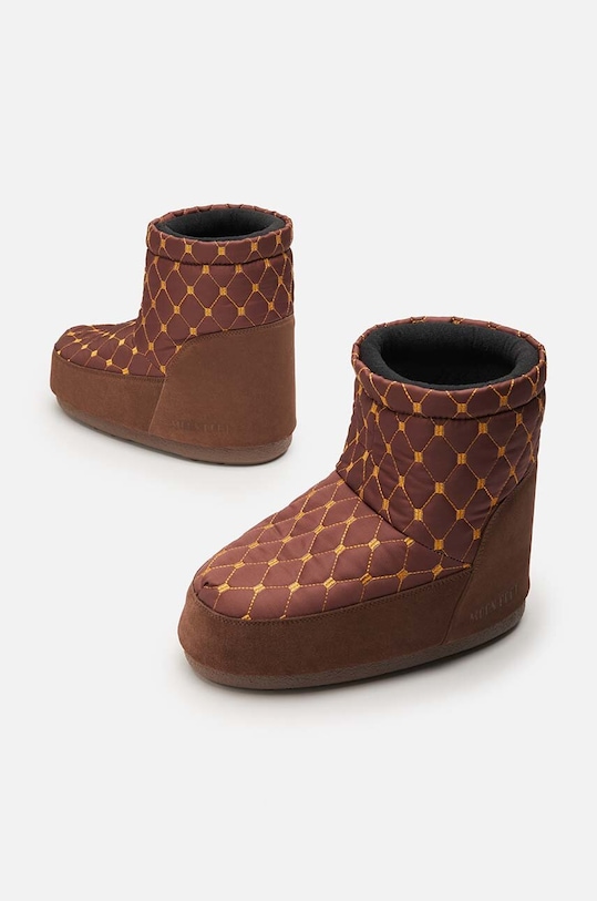 Зимние ботинки женские Moon Boot Icon из текстиля и замши, коричневый — фото 4
