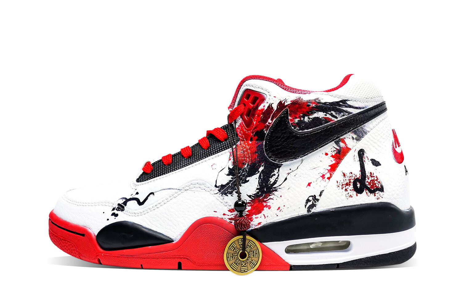 

Кроссовки Nike Flight Legacy Vintage Basketball Shoes Unisex Mid-top Red And White, белый