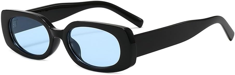 

Популярные модные маленькие прямоугольные солнцезащитные очки для женщин в стиле ретро, ​​конфетные оттенки, защита от УФ-излучения UV400, для мужчин в стиле панк, с леопардовым принтом HYYZZC, Black Blue