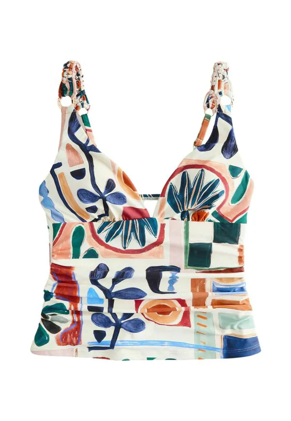 

Бикини-Топ с глубоким вырезом и утягивающим эффектом, облегающий фигуру, с бретелями в технике макраме. Next, Rust Red Cream Abstract, Красный, Бикини-Топ с глубоким вырезом и утягивающим эффектом, облегающий фигуру, с бретелями в технике макраме. Next, R