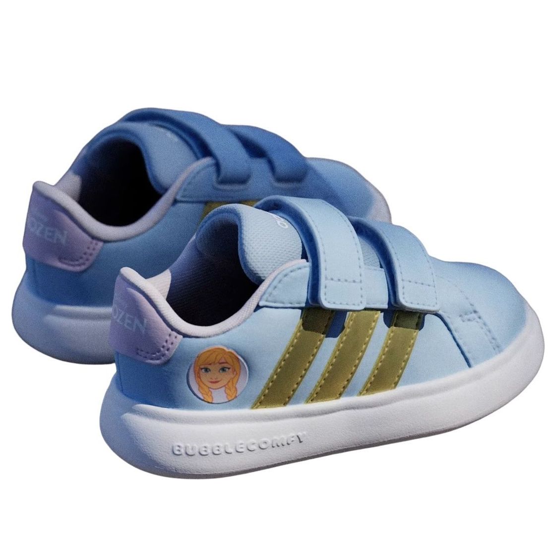 (TD) Adidas x Disney Frozen Grand Court 3.0 'Glow Blue Gold Metallic' — фото 3
