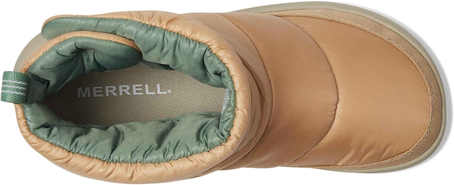 Ботинки женские зимние Merrell Hut Moc 2 стеганые, желто-коричневый — фото 2