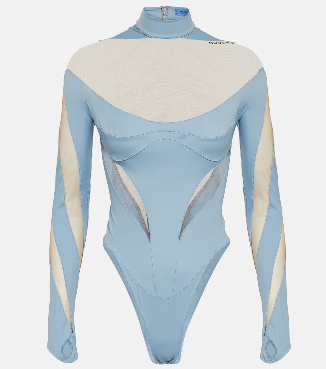 

Боди со вставками MUGLER, синий