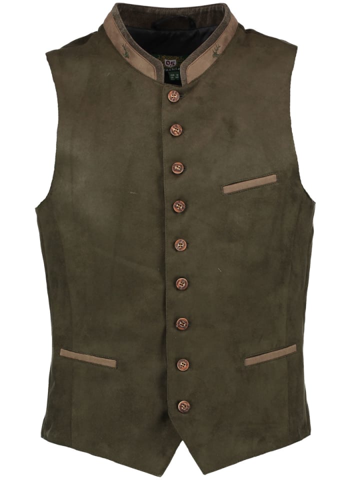 

OS-Trachten Традиционный жилет Glayon темно-зеленого цвета