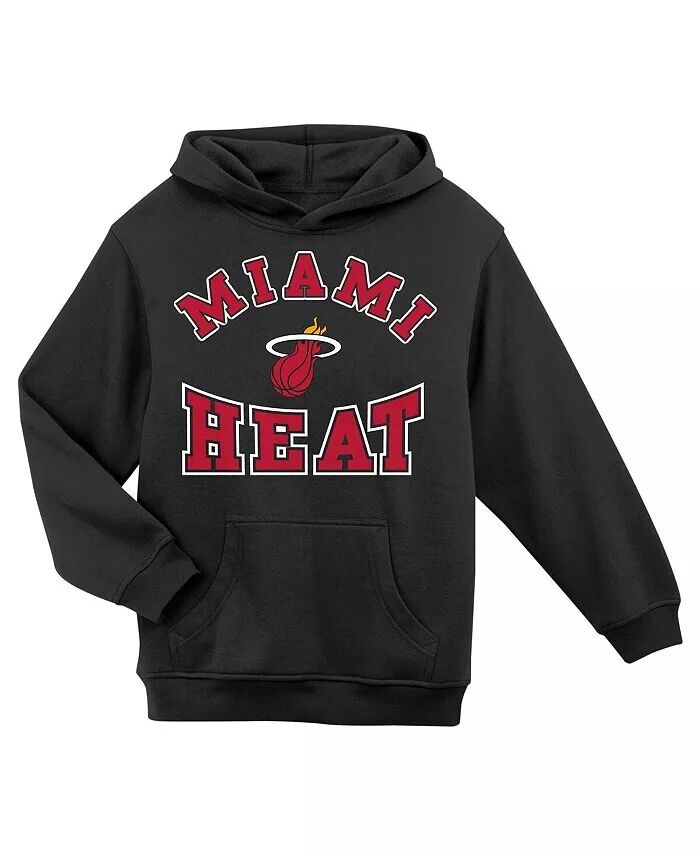 

Дошкольный черный Miami Heat Home Town свитшот с капюшоном из флиса Outerstuff