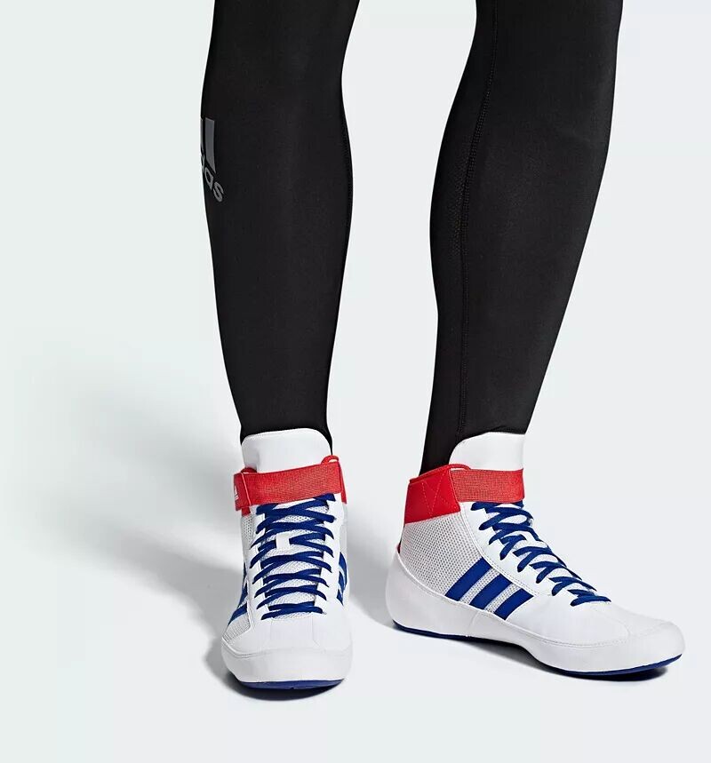 Мужские борцовки Adidas HVC 2, белый/красный — фото 3