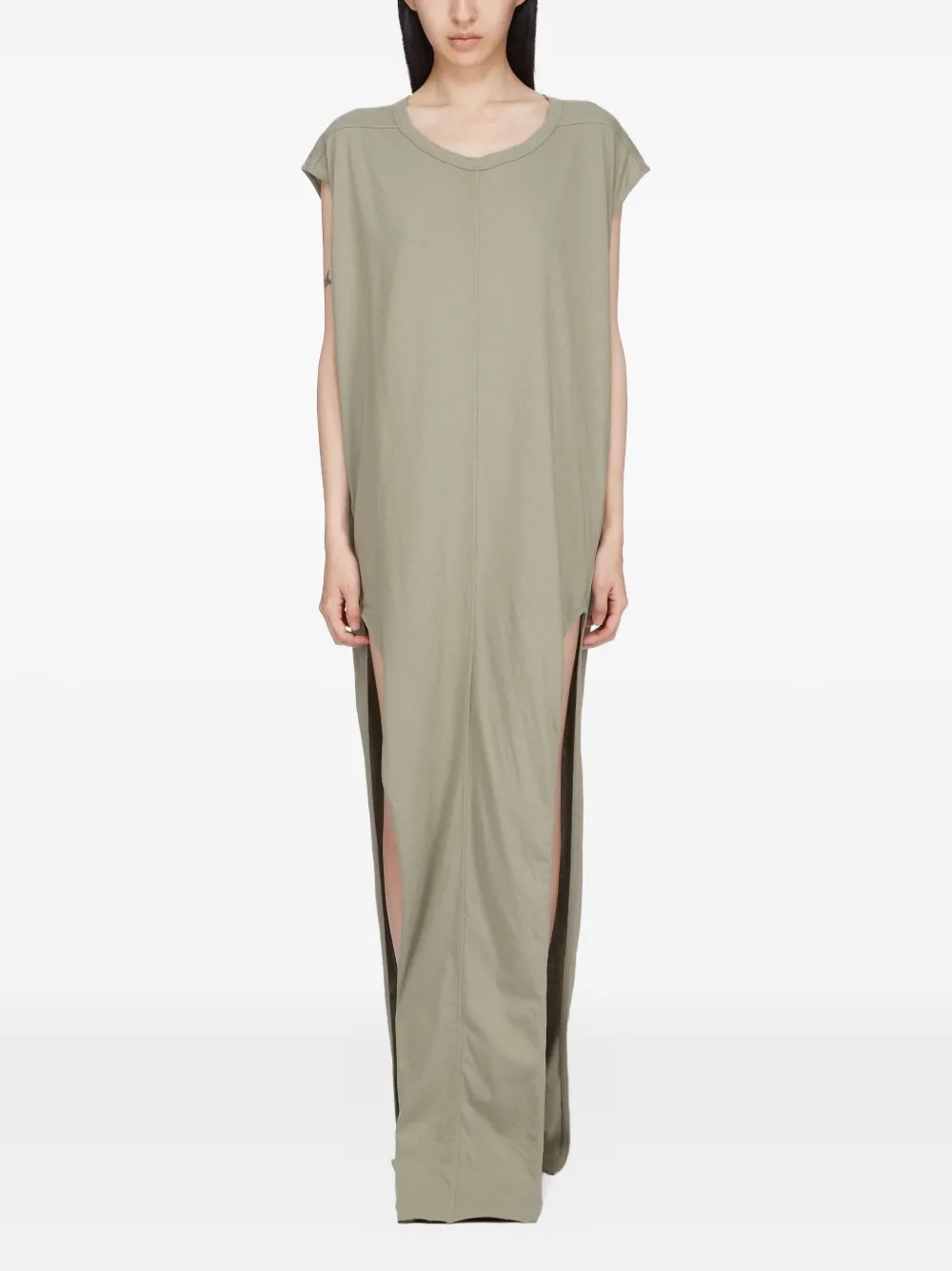 

Платье макси без рукавов Rick Owens, зеленый