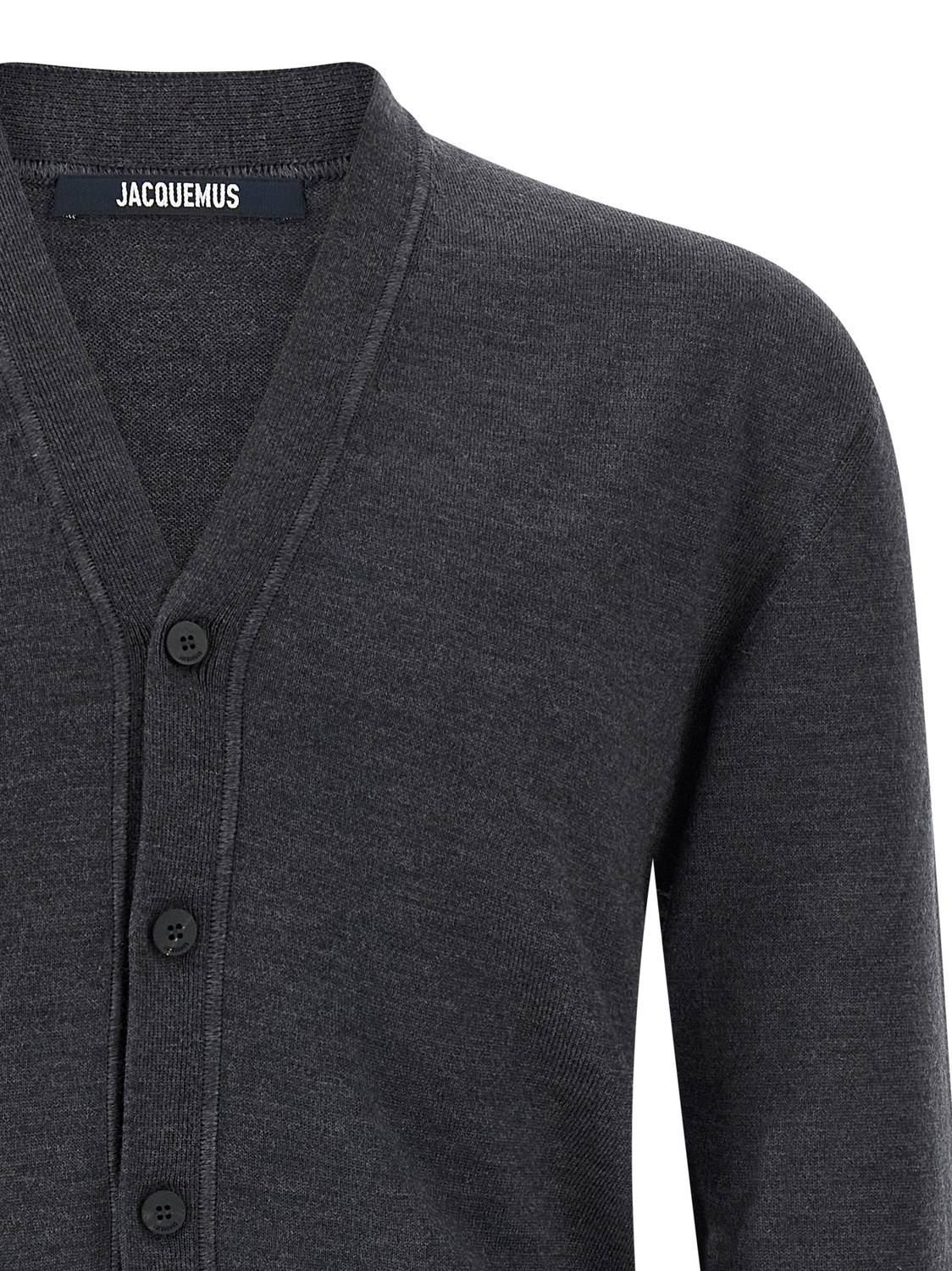 Кардиган «Le Cardigan Brodé» JACQUEMUS, серый — фото 3