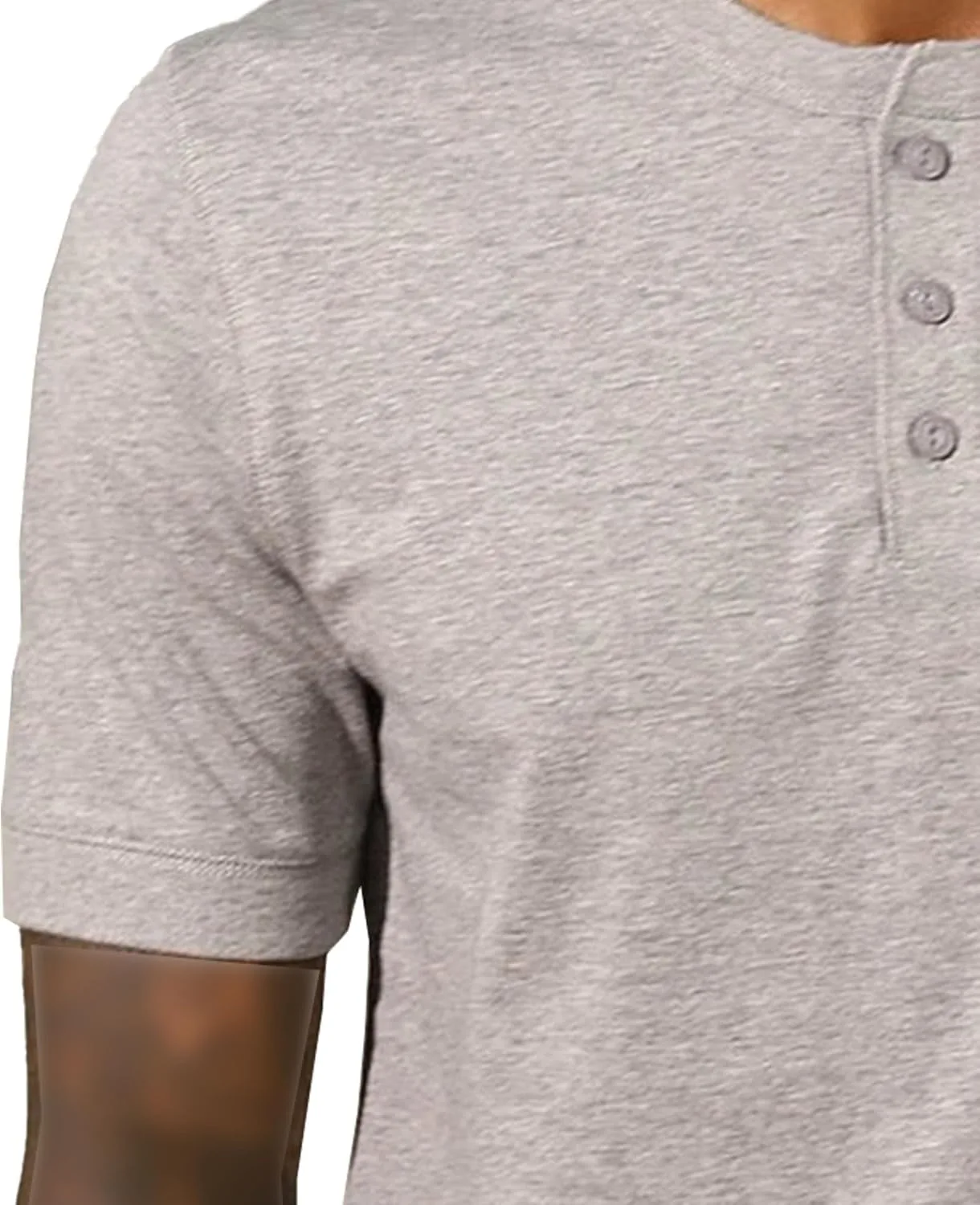 Мужская футболка Henley с коротким рукавом и пуговицами — фото 4