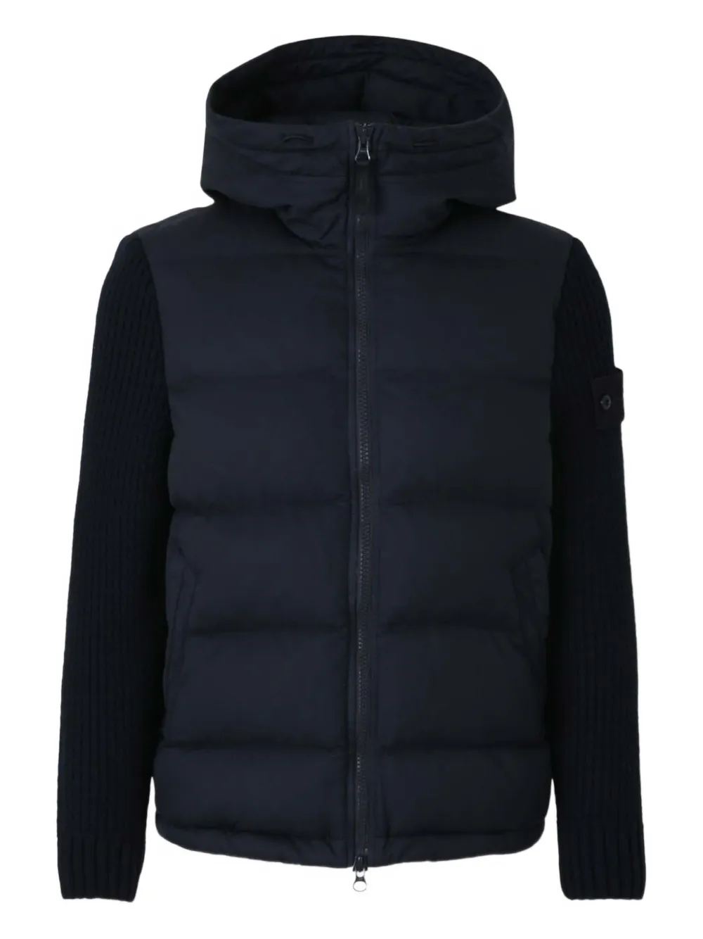 

Стеганая куртка с капюшоном Stone Island, синий