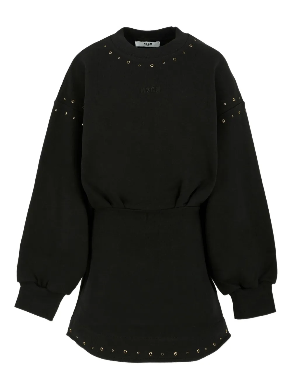 

Платье из хлопка с декором MSGM Kids, черный
