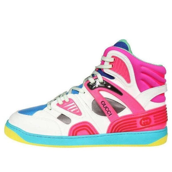 

Кроссовки basket high 'white pink blue' Gucci, мультиколор, Белый, Кроссовки basket high 'white pink blue' Gucci, мультиколор