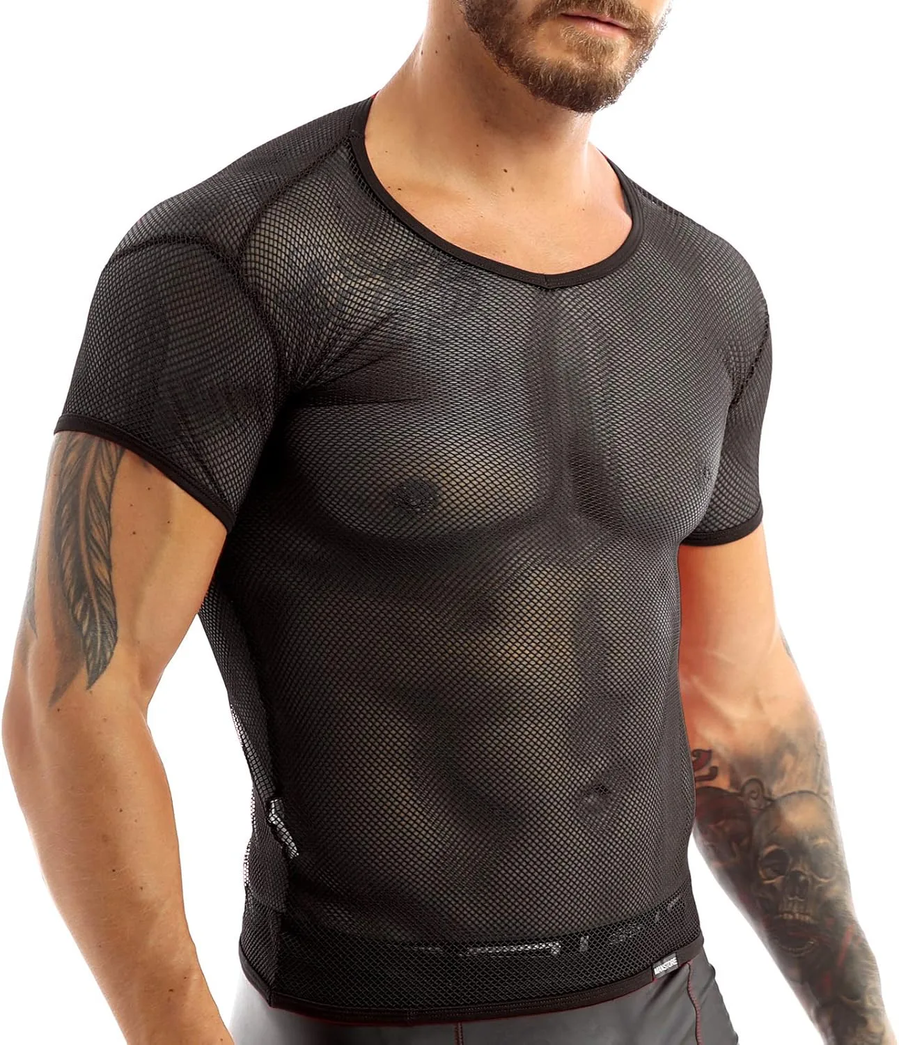 

Мужская футболка с коротким рукавом Fishnet Mesh для тренировок Yeeye