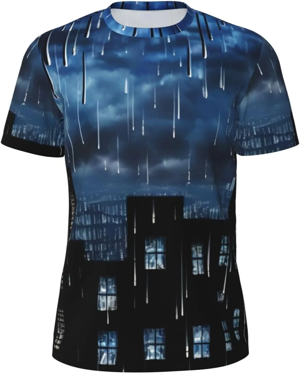 

Футболка мужская летняя с принтом Blue Binary, легкая и дышащая SDFHU