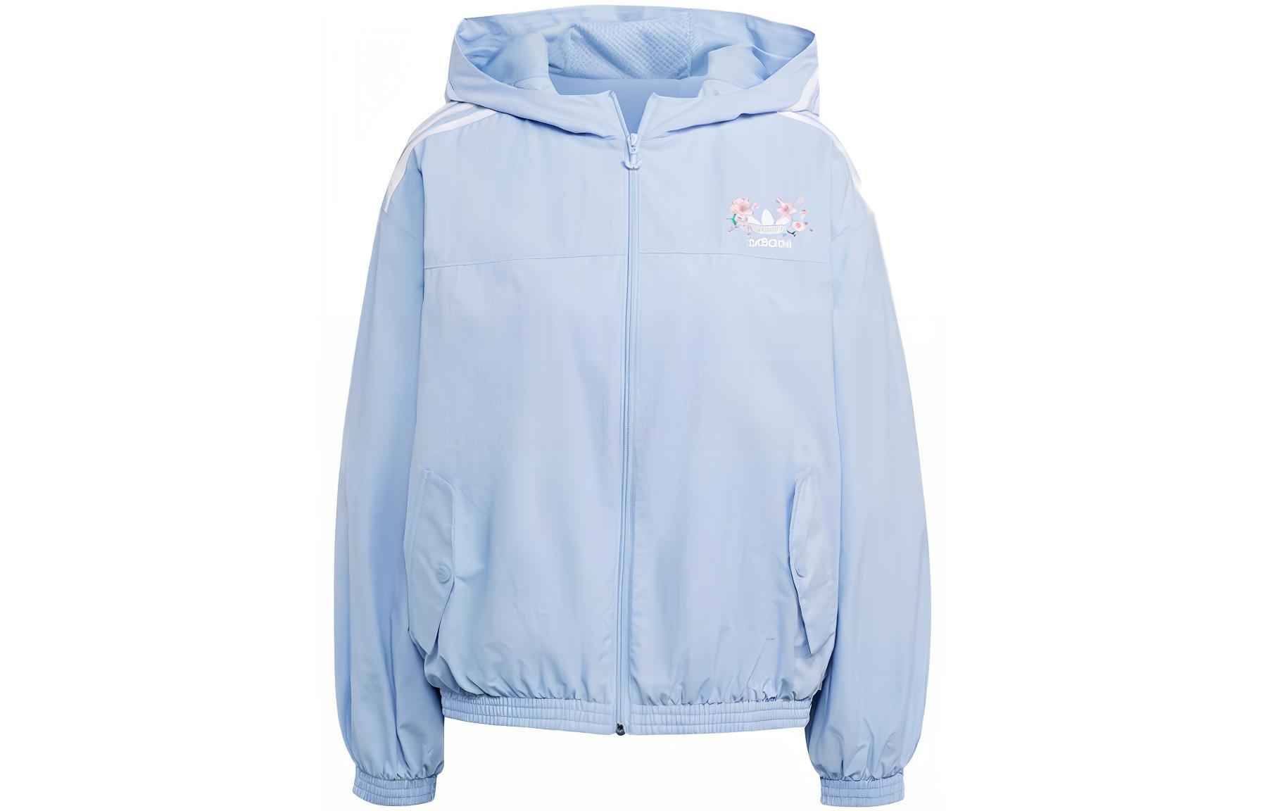 Adidas Originals Куртка женская светло-розовая голубая, Light Pink Blue — фото 3