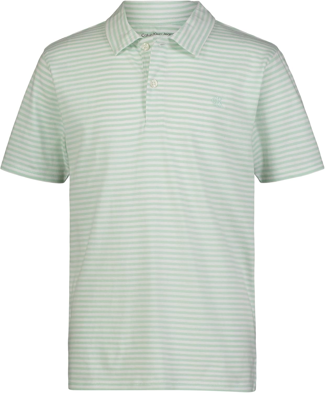 

Поло Calvin Klein для мальчиков с коротким рукавом, застежка на пуговицы, мягкое и удобное, Light Green Stripe, Зеленый, Поло Calvin Klein для мальчиков с коротким рукавом, застежка на пуговицы, мягкое и удобное, Light Green Stripe