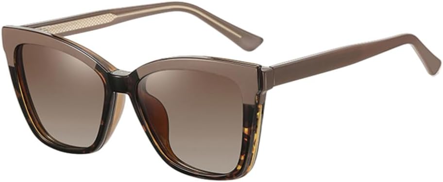 

Солнцезащитные очки с зажимом, поляризованные очки с защитой от УФ-излучения UV400 в оправе для женщин, ацетатные очки с леопардовым принтом, коричневые, для вождения LANGSER, Khaki Leopard Frame