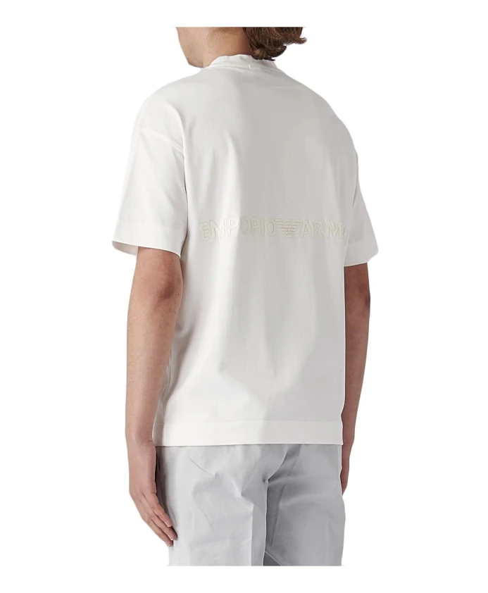 Белая футболка с коротким рукавом 3r1tv71jwzz0101 Emporio Armani, белый — фото 3