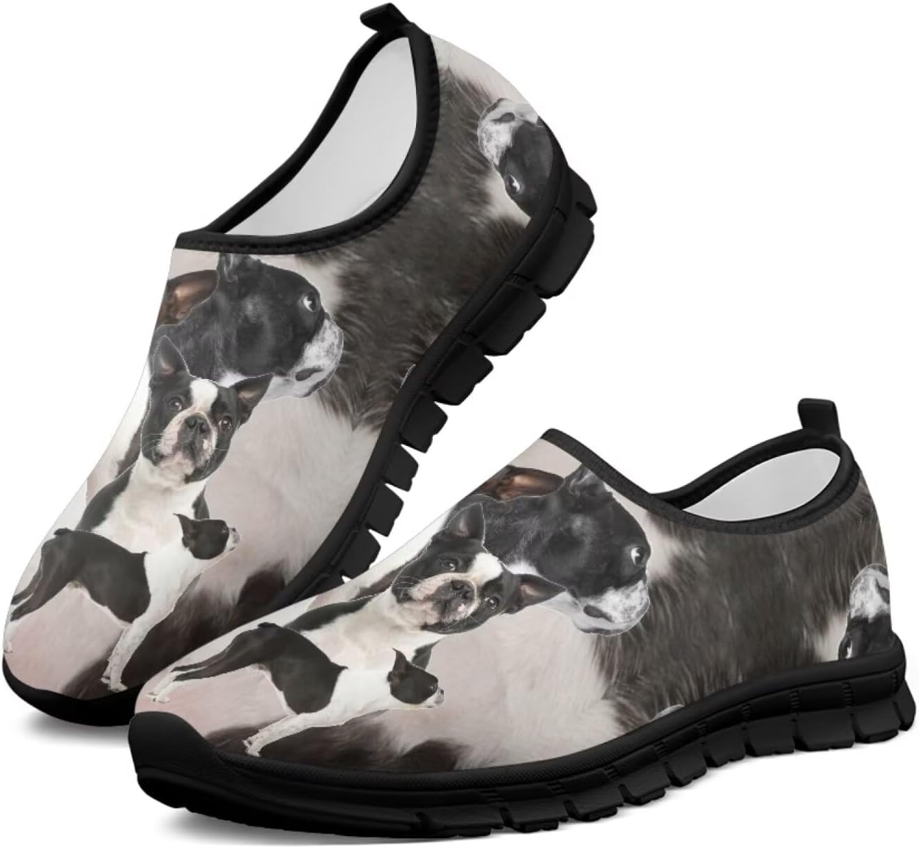 

Женские кроссовки Binienty для прогулок, мужские спортивные слипоны, дышащие низкие лоферы, French Bulldog