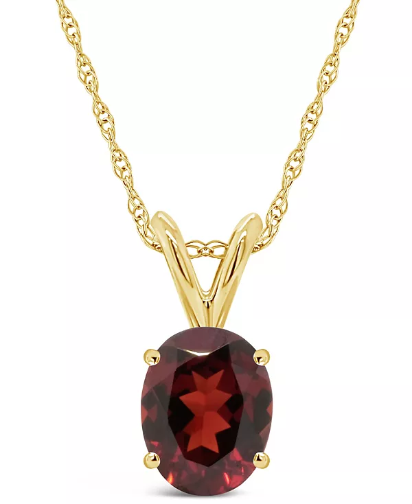 

Ожерелье с кулоном из граната (1-1/2 карата) из 14-каратного желтого золота Macy'S, gold