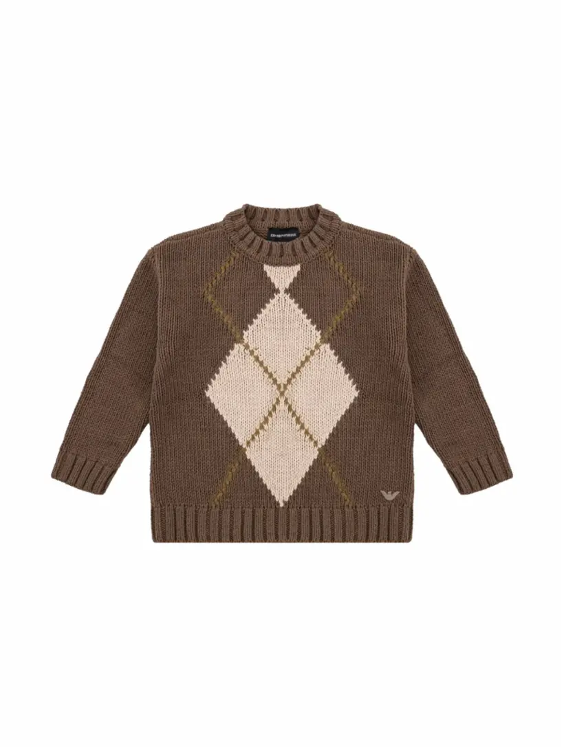 

Вязаный джемпер с логотипом EMPORIO ARMANI, мультиколор