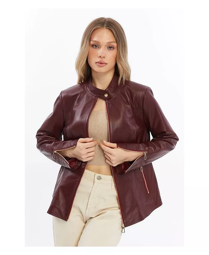 

Женская кожаная куртка Furniq UK, красный