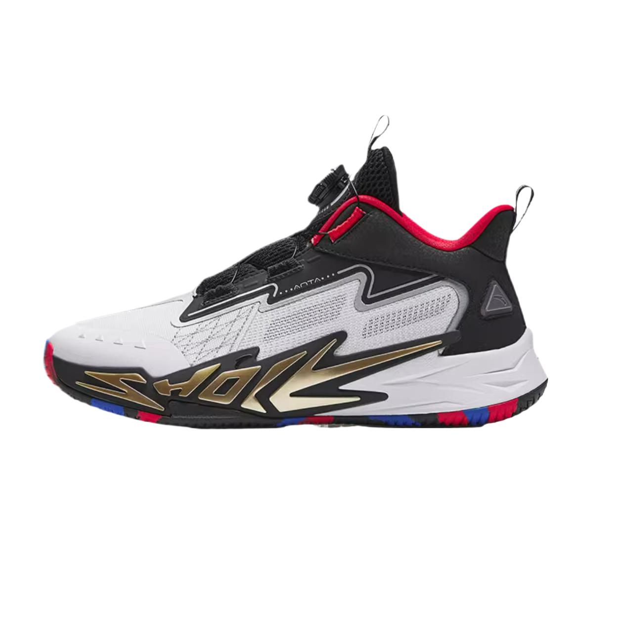 

Скользоустойчивые износостойкие низкие детские баскетбольные кроссовки для подростков Antakids, белый/серебристый/черный