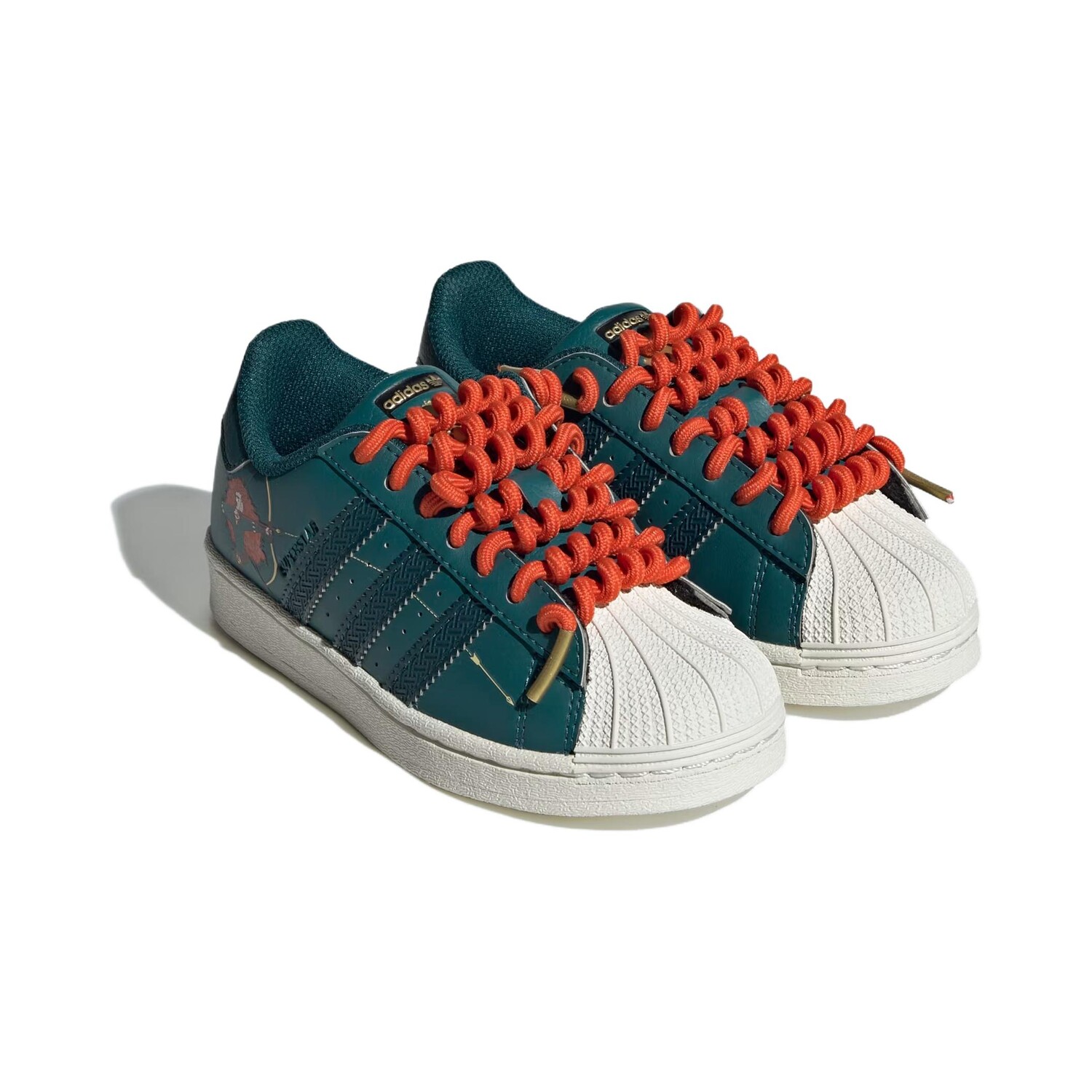 Adidas Disney X Superstar C «Храбрая сердцем - Принцесса Мерида» Adidas Originals, темно-синий — фото 3