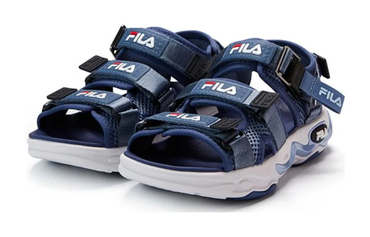 FILA KIDS Детские сандалии с амортизацией сине-белые для подростков — фото 4