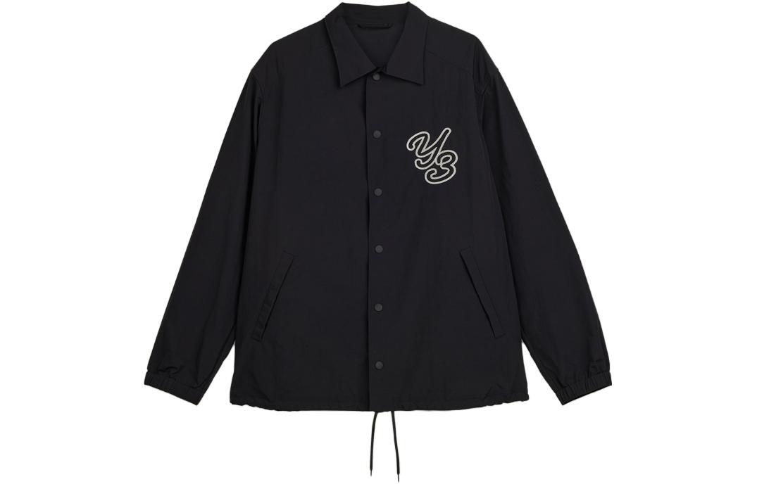 

Y-3 Куртка-рубашка с вышитым логотипом, Black